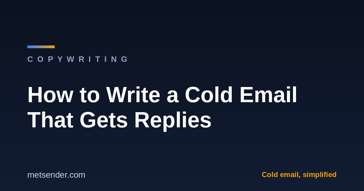 How to Write a Cold Email That Gets Replies