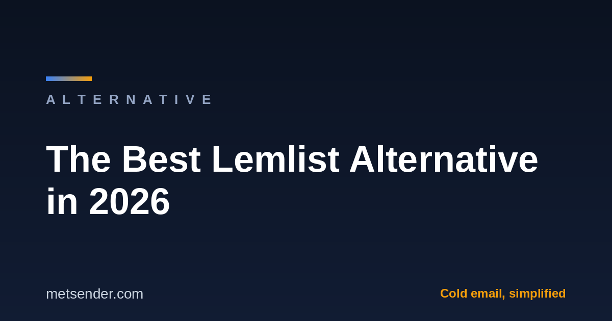 The Best Lemlist Alternative in 2026